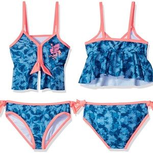 Jantzen Girls Denim Print Tankini Swimsuit Set 5